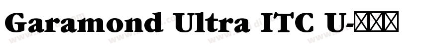 Garamond Ultra ITC U字体转换
